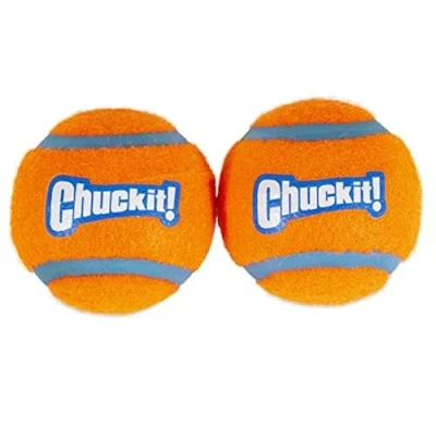 Abbildung von Chuckit Tennisball L 2er Pack Hundespielzeug 7 cm Orange L...