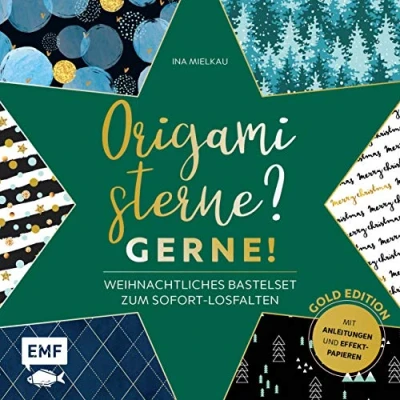 Abbildung von Origamisterne? Gerne! Gold Edition Weihnachtliches Bastelset zum Sofort Losfalten: Mit Anleitungen und 96 neuen Effekt Papieren: Papieren
