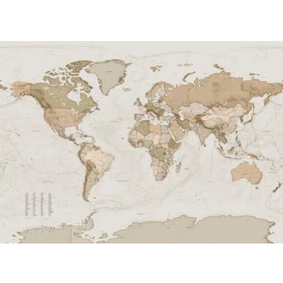 Abbildung von Komar Vliestapete &quot;Earth Map&quot;, 350x250 cm (Breite x Höhe)