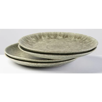 Abbildung von gipfelstück Speiseteller &quot;MoosnStein&quot;, (Set, 4 St.), Scandi Style, glänzende Reaktivglasur, jedes Stück ein Unikat