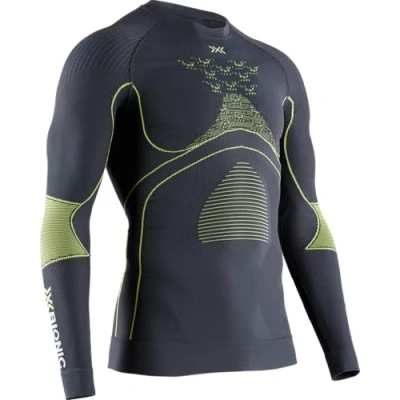 Abbildung von X Bionic Herren Energy Accumulator 4.0 Shirt Round Neck Long Sleeves Men, Charcoal/Yellow, XXL