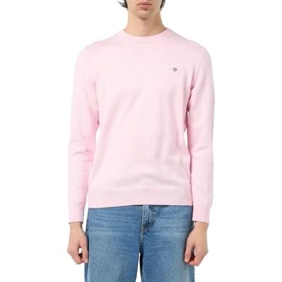 Abbildung von GANT Herren Classic Cotton C Neck Pullover, Light PINK Melange, XXL