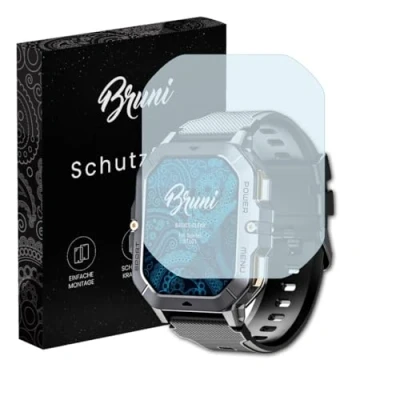 Abbildung von Bruni Schutzfolie kompatibel mit Oukitel BT101 Folie, glasklare Displayschutzfolie (2X)