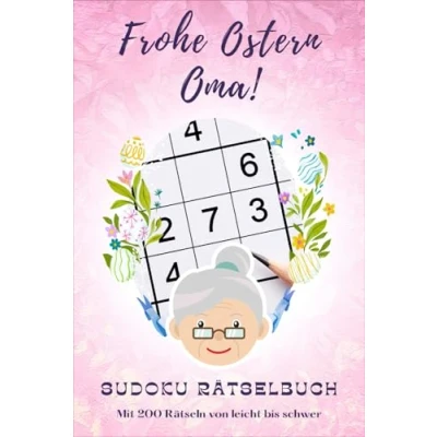 Abbildung von Frohe Ostern, Oma Sudoku Rätselbuch in großer Schrift: Ideales Ostergeschenk für