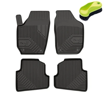 Abbildung von FROGUM No.77 Gummimatten Ganzjahresset von Auto Fußmatten Autofussmatten für Skoda Fabia II 2006 2014 Langlebiges TPE Material