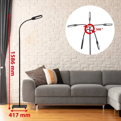 Abbildung von Briloner Leuchten LED Stehleuchte, Stehlampe dimmbar, Farbtemperatursteuerung, 8 Watt, 600 Lumen, Schwarz, W