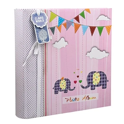 Abbildung von Apan Große Baby Rosa Memo Slip In Fotoalbum 200 6x4 &#039;&#039; Fotos Elephant Kinder Ideale Geschenk