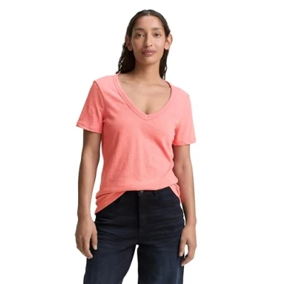 Abbildung von TOM Tailor MIT Vausschnitt Tshirt basic, Damen, Größe: 3XL, Rosewood pink
