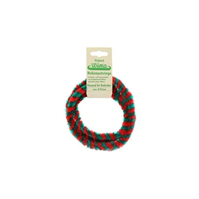 Abbildung von Nabenputzringe WÜMA rot/hellgrün, SET, vorne u. hinten, passend für MZ Nabe 232mm, 760mm lang