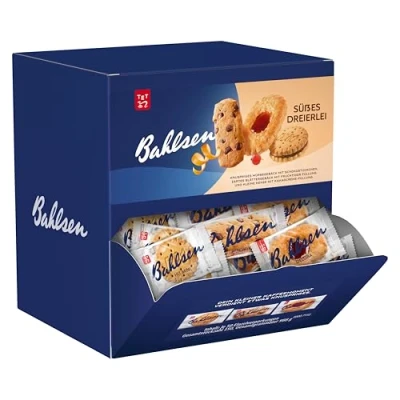 Abbildung von Bahlsen Süßes Dreierlei Theken Display Mischung mit den Klassikern Deloba, Schokolade, Hit und Chokini (1 x 988 g)