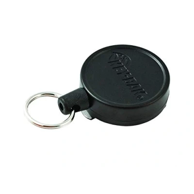 Abbildung von KeyBak mini Kevlarseil mit 360 grad drehbar clip schwarz Schlüsselrolle Gürtelclip 90cm KB 6 BLACK