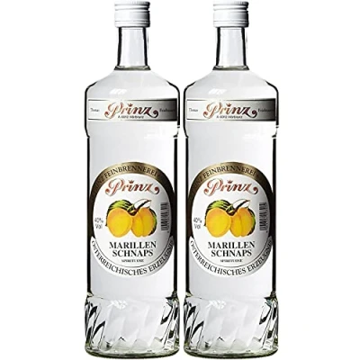 Abbildung von Thomas Prinz Marillenschnaps Obstbrand 40% I Visando Paket (2 x 1,0 Liter)