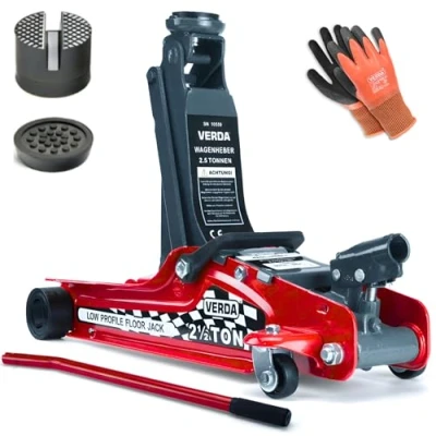 Abbildung von Hydraulischer Wagenheber 2,5T + 2X Gummi Montagehandschuhe Rangierwagenheber 85 385 mm Auto Heber Modellwahl Profi (Wagenheber 2,5T)