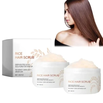 Abbildung von VARKAGE 2 Stück Scalp Scrub, 100g Kopfhaut Peeling, Kopfhautpeeling, Hair Rosmarin Haarpeeling Peeling für Die Kopfhaut, Nährend, Haarpflege