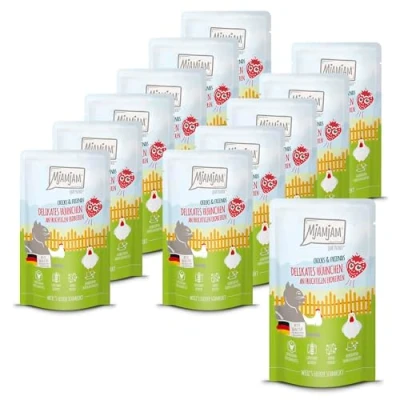 Abbildung von MjAMjAM Quetschie Chicks &amp; Friends delikates Hühnchen an fruchtigen Erdbeeren 12 x 125g