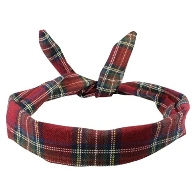 Abbildung von Draht Stirnband Retro Kopftuch Rockabilly Haarband Kopf Wrap Vintage Tartan