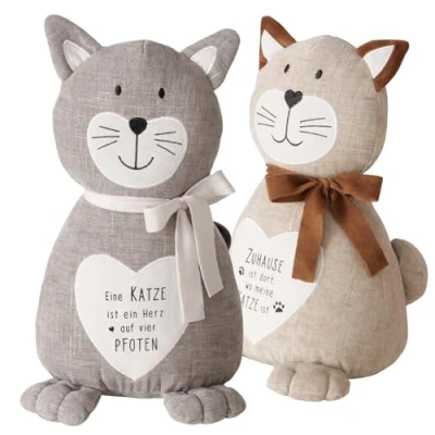 Abbildung von Topanbieter999 Türstopper (2er Set), Katze Maunzi beige und grau