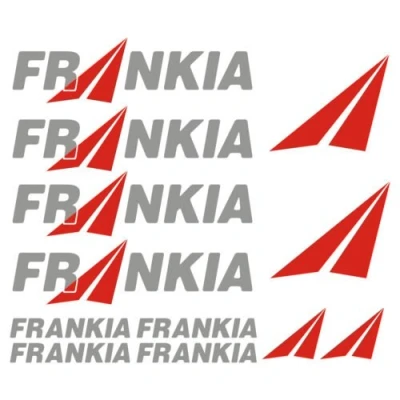Abbildung von SUPERSTICKI FRANKIA Aufkleber Sticker wohnmobil Camper Wohnwagen Caravan 12 Stücke Pieces aus Hochleistungsfolie Autoaufkl