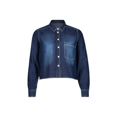 Abbildung von zero Hemdbluse, Damen, Größe: 36, Dark blue denim