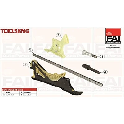 Abbildung von FAI AutoParts TCK158NG Steuerkettensatz ohne Dichtungen, Zahnräder Simplex, Bolzenkette BMW: 1 Schrägheck, 3 Touring, 5 Touring
