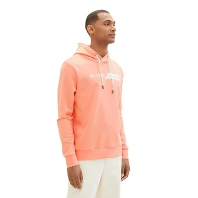 Abbildung von TOM Tailor Kapuzenpullover, Herren, Größe: Small, Hazy coral rose