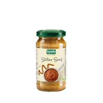 Abbildung von Byodo Süßer Senf Bio 200ml, 1er Pack Traditionelle Bayerische Rezeptur, 100% Zutaten, Ausgewogen Süß &amp; Würzig, Hergestellt in Kleinen Chargen für Frische und Qualität