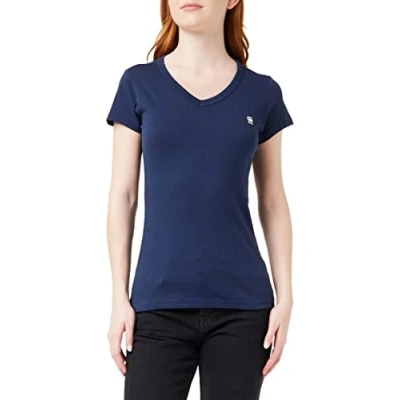 Abbildung von G Star Eyben SLIM Tshirt basic, Damen, Größe: Small, Sartho blue