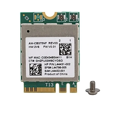 Abbildung von ASHATA WiFi Karte,WiFi Modul 2,4/5,0GHz,Bluetooth 5.0 M.2 NGFF Wireless Network Card 802.11a/b/g/n/ac RTL8822CE,Unterstützung für Windows 10/Linux/Android