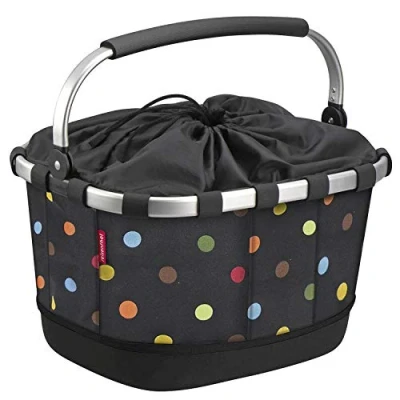 Abbildung von KlickFix Fahrradkorb City Tasche Carrybag GT dots, 42x33x28cm, für Racktime