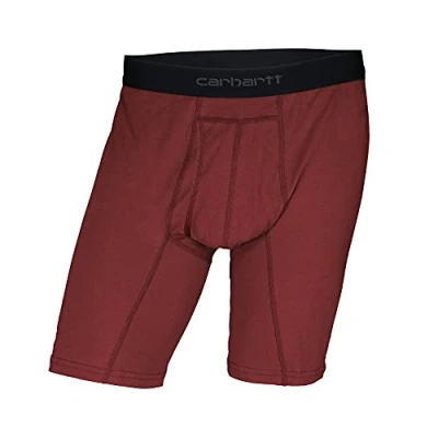 Abbildung von Carhartt Herren Cotton Blend 8&quot; 2 Pack Boxer Brief Retroshorts, Schwarz, Large