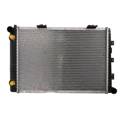 Abbildung von NRF 516574 Kühler, Motorkühlung Aluminium 532 370 28 mit Anbauteilen Kühlrippen gelötet MERCEDES BENZ: W124 Limousine, T modell