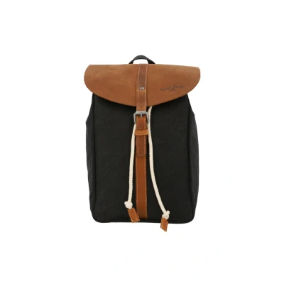 Abbildung von Gusti Lenkertasche Leder Camille D. Rucksack Lenkerrucksack Cityrucksack Fahrradrucksack Collegerucksack Unirucksack Daypack Schultasche Lederrucksack Blau Canvas &amp; mit Adapter