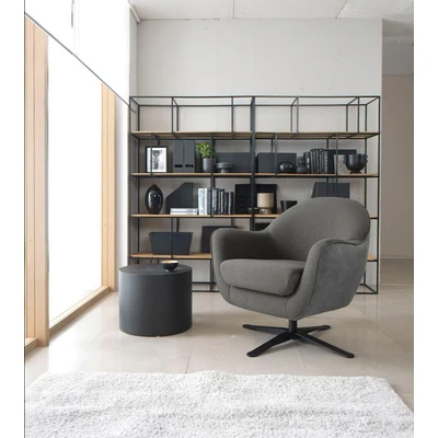 Abbildung von TRENDMANUFAKTUR Drehsessel &quot;Mira, Loungesessel&quot;, in zeitlosem, modernen Stil mit praktischer Drehfunktion