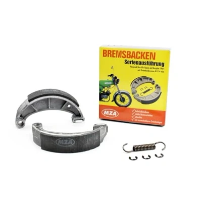 Abbildung von Set Bremsbacken Ø124 mm mit Feder und Clips Simson