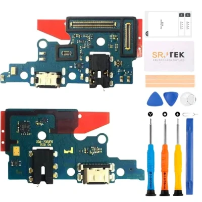 Abbildung von SRJTEK für Samsung Galaxy A70 Dock Connector Ersatz Ladeanschluss A705 Kopfhöreranschluss SM A705F mit Mikrofon/Audio Buchse/Antenne Reparatursets