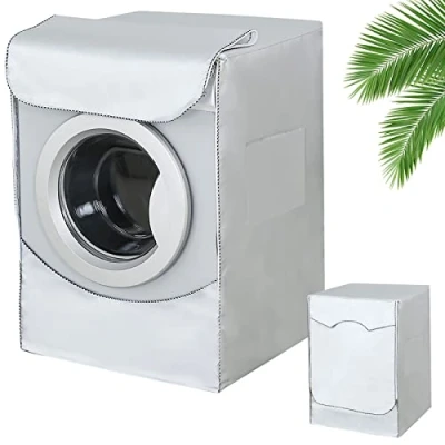 Abbildung von Waschmaschine Abdeckung Wasserdicht,Schützhülle für und Trockner mit Reißverschlus，Staubdicht, UV beständig Frontlader (XL 60 x 65 85 cm)