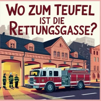 Abbildung von Wo zum Teufel ist die Rettungsgasse? Fluchen, Malen, Löschen: Das Feuerwehr Fluch Malbuch für gestresste Helden