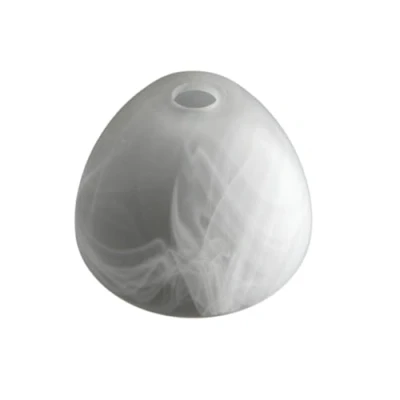 Abbildung von Lampenschirm G9 Queen alabasterfarbig, Glas, Ersatzglas, Hängelampe klein, Ersatzschirm, Lampenglas für Pendellampe, Tischlampe, Fluter, Leuchte (1x G9)
