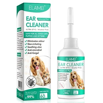 Abbildung von skin tag removal Ohrreiniger für Hunde, Ohrentropfen Welpen, Katzen und Hunde 60ml