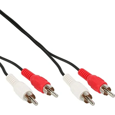 Abbildung von InLine 20 M 2 x RCA M/M Schwarz, Rot, Weiß Audio Kabel (20 m, RCA, Weiß, Male Connector/Male Connector, Nickel)