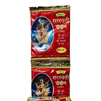 Abbildung von Kumkum Puja Sindoor Roli Diwali Havan religiöse Pooja (4 Stück)