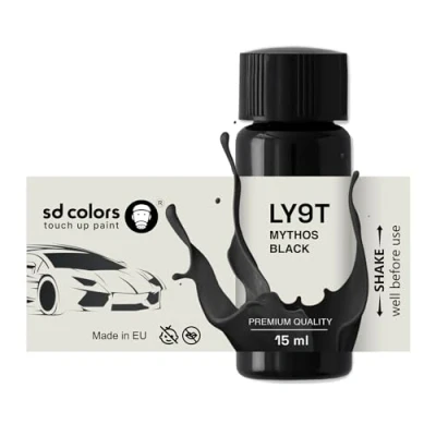 Abbildung von SD COLORS MYTHOS BLACK LY9T Ausbesserungslack, 15 ML, Reparatur Pinsel, Farbcode (Farbe)
