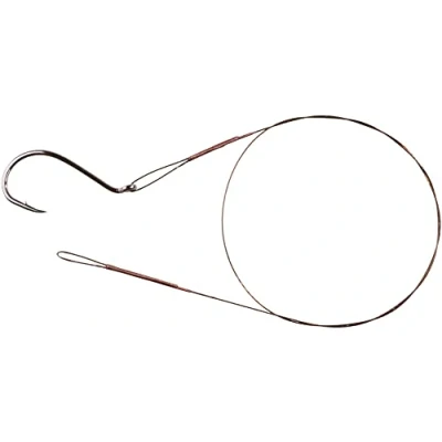 Abbildung von Mikado Stahl Leader Mit Wirbel Und Haken 30cm/10Kg Braun 2 Stck. 1/0