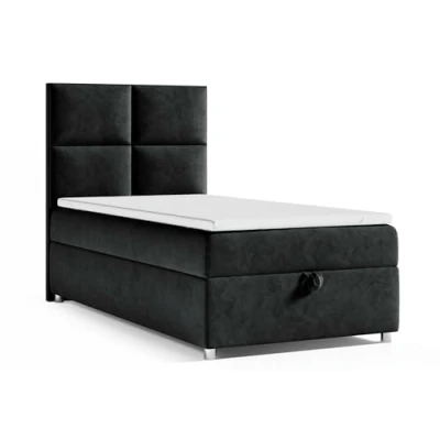 Abbildung von Best For Home Boxspringbett mit Bettkasten Trinity K2 Single Bonellfederkern inkl. Topper (Schwarz, 90x200)