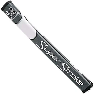 Abbildung von Super Stroke Unisex Erwachsene Putter Grip Traxion Flatso Golf Puttergriff, Grau/Weiß, 1.0