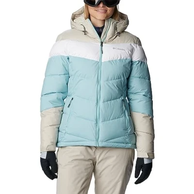 Abbildung von Columbia Abbott PEAK Insulated Jacket Skijacke, Damen, Größe: Small, Aqua haze/dark stone/white