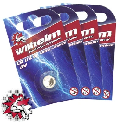 Abbildung von 4 x WILHELM Batterie 1/3N 3V Photo Lithium CR1/3N DL1/3N Blister
