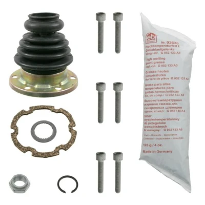 Abbildung von FEBI BILSTEIN 03315 Achsmanschette Vorderachse rechts, getriebeseitig Gummi VOLKSWAGEN: Scirocco II, GOLF 1 Cabriolet, 3, SEAT: Ibiza 2
