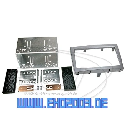 Abbildung von 2 DIN Radioeinbauset Blende Radioanschlusskabel Antennenadapter Komplettset für Porsche Boxster 987 2004 2009 dunkelsilber
