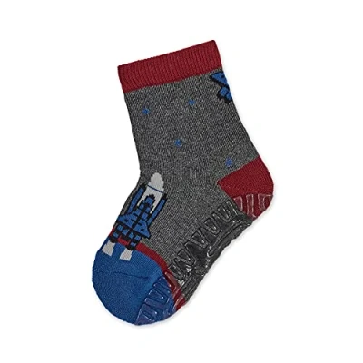 Abbildung von Sterntaler Baby Jungen FLI AIR Rakete Hausschuh Socken, Blau Mel, 18